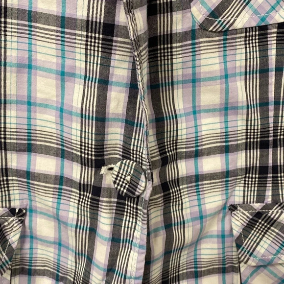 Talbots Petites Multi Color Plaid Stretch‎ Career Women’s Blazer Size 10P - Picture 6 of 10